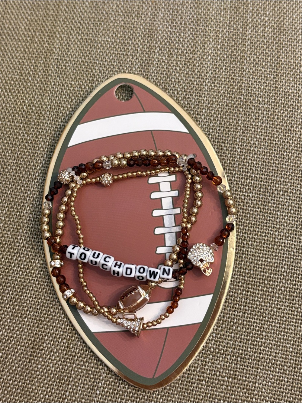 Football Charm Bracelet Set